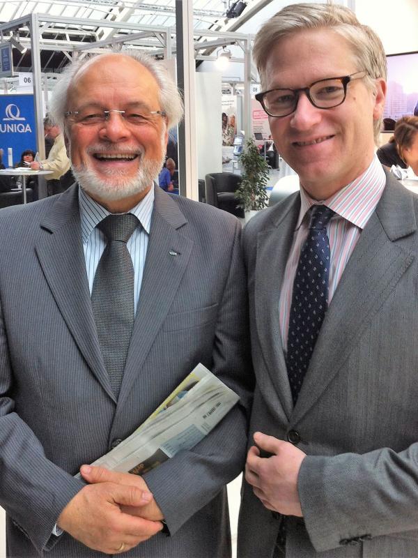 Mit N-TV-Moderator Markus Koch bei der Gewinn-Moneyworld 2013